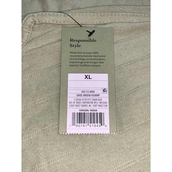 Goodfellow & Co Mens Sage Green Short Sleeve Crewneck T-Shirt Size XL - Picture 9 of 9